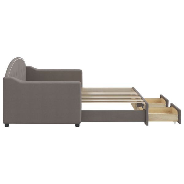 vidaXL Dnevni krevet na razvlačenje smeđesivi 80 x 200 cm od tkanine