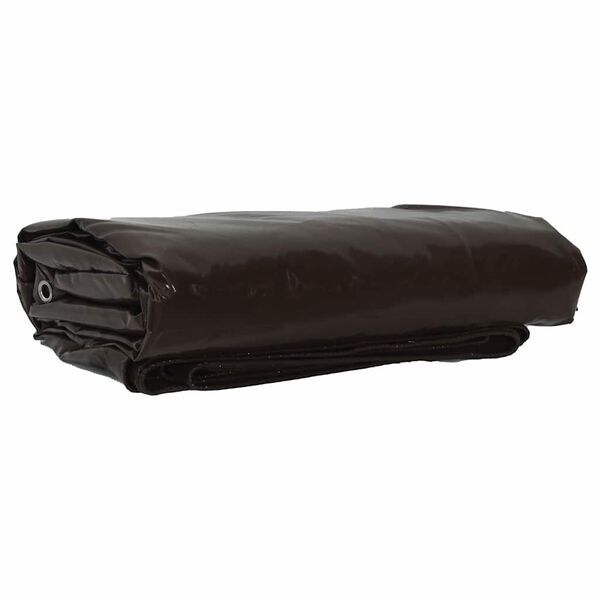 vidaXL Cerada 650g / m&sup2; Smeđa 4 x 7 m Platno s PVC premazom