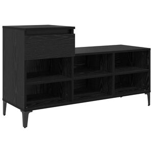 vidaXL Ormar za cipele 102 x 36 x 60 cm Konstruirano drvo Crni hrast