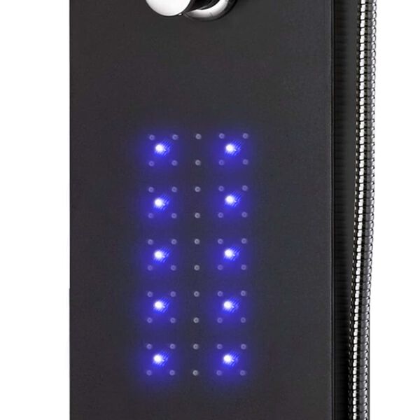 vidaXL Panel za tuširanje aluminijski 20 x 44 x 130 cm crni