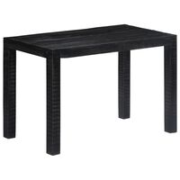 vidaXL Blagovaonski stol crni 118 x 60 x 76 cm od masivnog drva manga