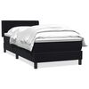 vidaXL Box Spring krevet s madracem crni 100x220 cm samt