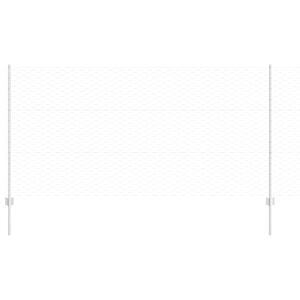 vidaXL Ograda s postovima Srebrna