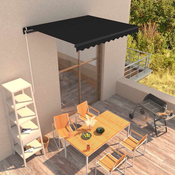 vidaXL Tenda na ručno uvlačenje 350 x 250 cm antracit