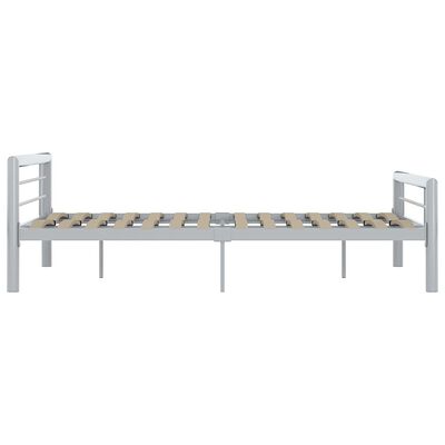 vidaXL Okvir za krevet sivo-bijeli metalni 160 x 200 cm