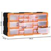 vidaXL Organizator s 22 ladice 49 x 16 x 25,5 cm