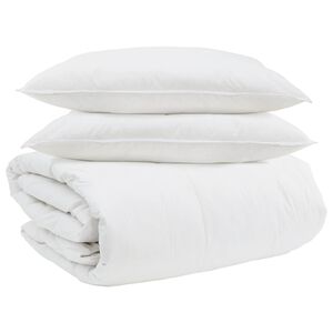 vidaXL Set deka s jastukom 3 kom. Bijelo Perje