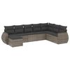vidaXL 8-dijelni set vrtnih sofa od poliratana s jastucima sivi