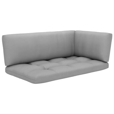 vidaXL Kutna vrtna sofa od paleta od sivo impregnirane borovine
