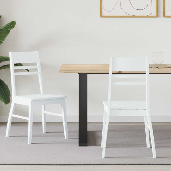 vidaXL Trpezarijske stolice 2 pcs Bijelo 43 x 54 x 89 cm