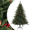 vidaXL Umjetno božićno drvce s nogom 120 cm PVC i metal Zelena