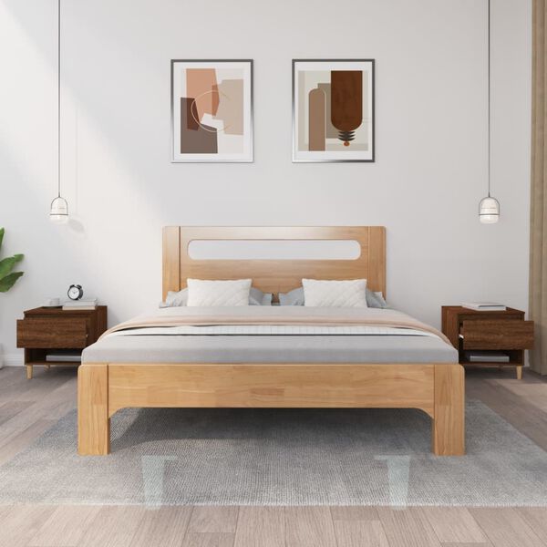 vidaXL Noćni ormarići 2 kom Smeđi hrasta 50x46x50 cm konstruirano drvo