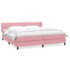 vidaXL Box Spring krevet s madracima ružičasti 180x210 cm bar&scaron;un
