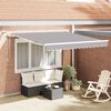 vidaXL Skrovita tenda Svijetlo siva 350 x 250 cm Poliester i metal