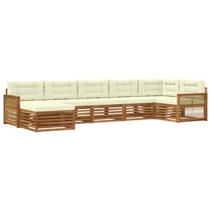 vidaXL Set vanjskih sofa 7 kom. Prirodna i krem