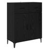 vidaXL Highboard Zidne Crni hrast 69,5 x 34 x 180 cm Konstruirano drvo