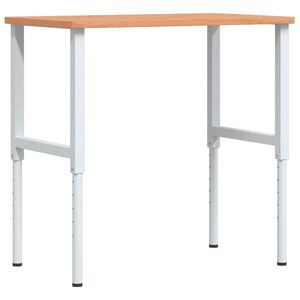 vidaXL Radni stol 100x60x(71,5-98) cm od masivne bukovine pravokutni