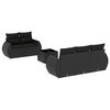 vidaXL 6-dijelni set vrtnih sofa s jastucima crni od poliratana