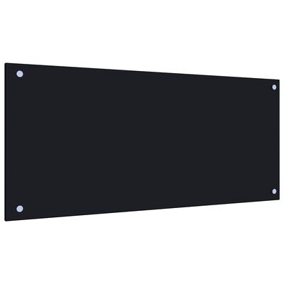 vidaXL Kuhinjska zaštita od prskanja crna 90 x 40 cm kaljeno staklo
