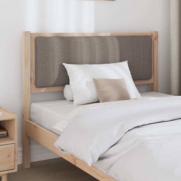 vidaXL Tapecirani uzglavlje Smeđa 100 cm Čvrsto borovo drvo