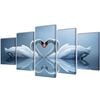 vidaXL Zidne Slike na Platnu Set- Labud 200 x 100 cm