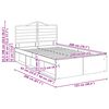 vidaXL Krevetna konstrukcija Sonoma 120 x 200 cm Čvrsto borovo drvo