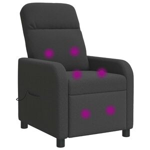 vidaXL Krevetna stolica za masažu Tamnosiva Boucl&eacute;