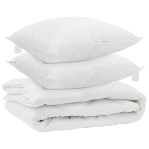 vidaXL Duvet za sve sezone s jastukom 3 kom. Bijela Mikrovlakna