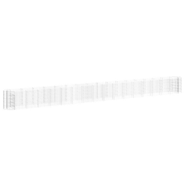 vidaXL Gabionska povišena gredica od pocinčanog željeza 610x50x50 cm