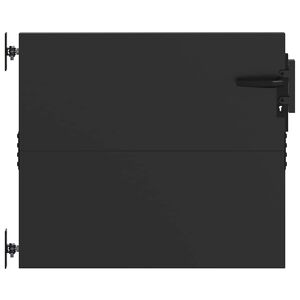 vidaXL Vrtna vrata Crna 85 x 100 cm Čelik s pra&scaron;kastim premazom
