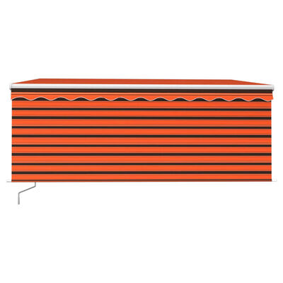 vidaXL Tenda na ručno uvlačenje s roletom 3 x 2,5 m narančasto-smeđa