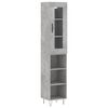 vidaXL Visoka komoda siva betona 34,5x34x180 cm od konstruiranog drva