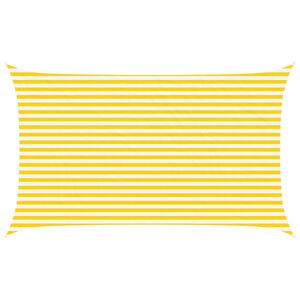 vidaXL Jedro za sunce Žuta i bijela 5 x 3 m 100% poliester Oxford