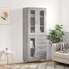 vidaXL Visoka komoda siva sonome 69,5x34x180 cm od konstruiranog drva