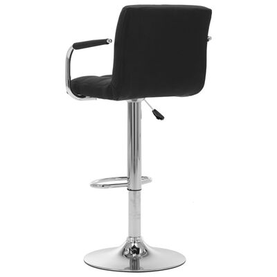 vidaXL Barska stolica od tkanine crna