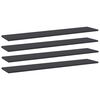 vidaXL Police za knjige 4 kom sive 100 x 20 x 1,5 cm od iverice