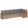 vidaXL 6-dijelni set vrtnih sofa s jastucima bež od poliratana
