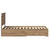 vidaXL Krevetna konstrukcija s ladicama Umjetnički hrast 100 x 200 cm