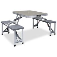 vidaXL Sklopivi stol za kampiranje s 4 sjedala od čelika i aluminija