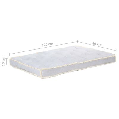 vidaXL Jastuk za sofu od paleta sivi 120 x 80 x 10 cm