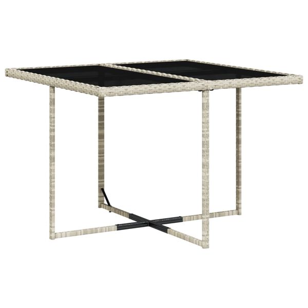 vidaXL 5-dijelni vrtni blagovaonski set od poliratana s jastucima sivi