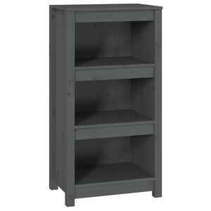 vidaXL Ormarić za knjige Siva 50 x 35 x 97 cm od masivne borovine