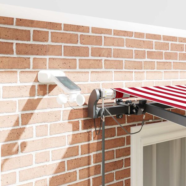 vidaXL Tkanina za tende s Crvena i bijela 350 x 250 cm Poliester