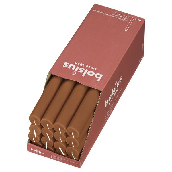Bolsius stolne svijeće Shine 16 kom 27 cm smeđa boja začina