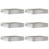 vidaXL Ograda oko Travnjaka 6 pcs Srebrno 60 x 60 x 13 cm