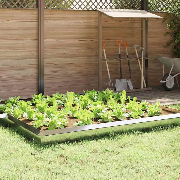 vidaXL Ograda protiv puževa 4 pcs Srebrno 50 x 3,5 x 25 cm