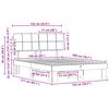vidaXL Krevetni okvir s tapiciranim uzglavljem Crna 140 x 200 cm