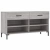 vidaXL Klupa za cipele siva boja hrasta 102x35x55 cm konstruirano drvo