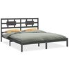 vidaXL Okvir za krevet od masivnog drva sivi 160 x 200 cm