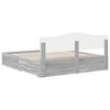 vidaXL Krevetna konstrukcija s uzglavljem Siva Sonoma 200 x 200 cm